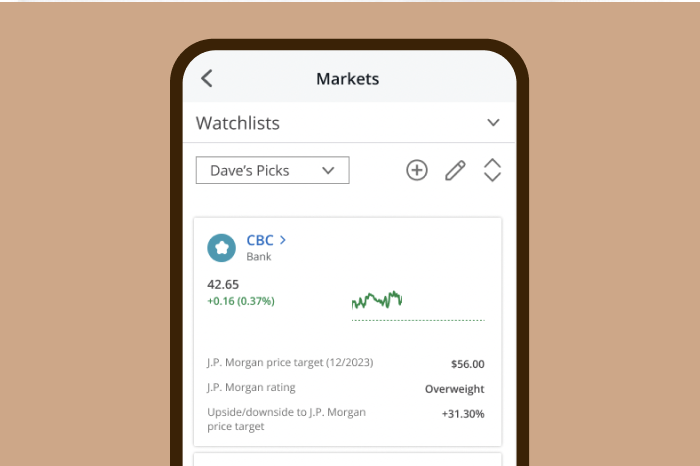 Create a watchlist