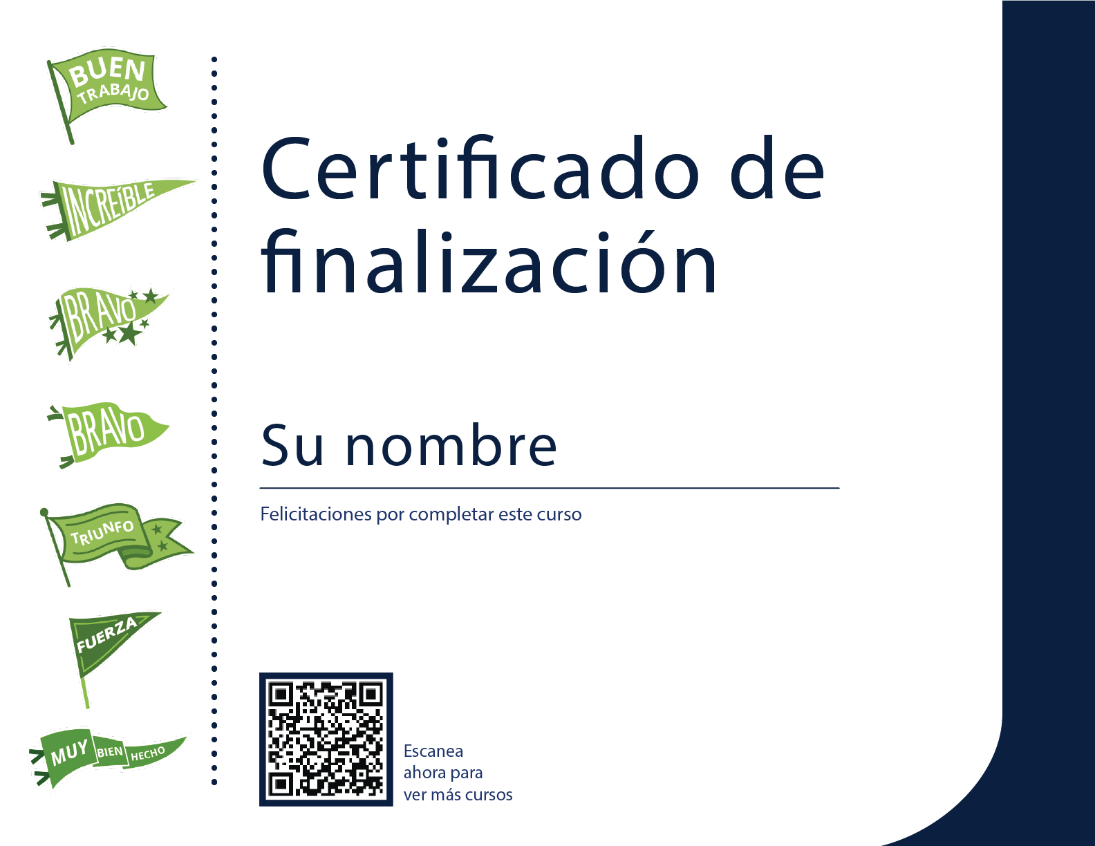 Certificado de reconocimiento