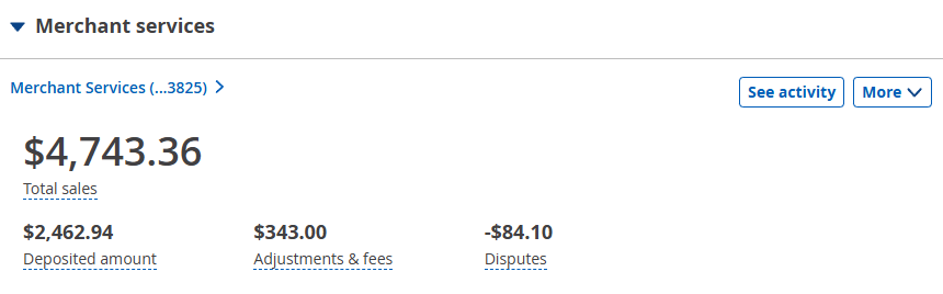 Merchant Services Dashboard