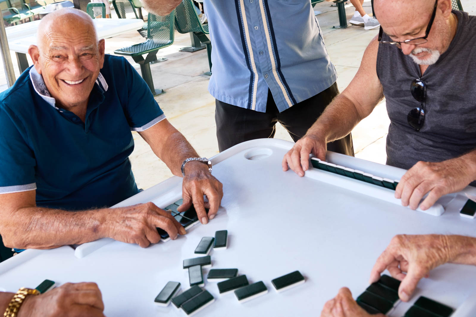 Men playing dominoes