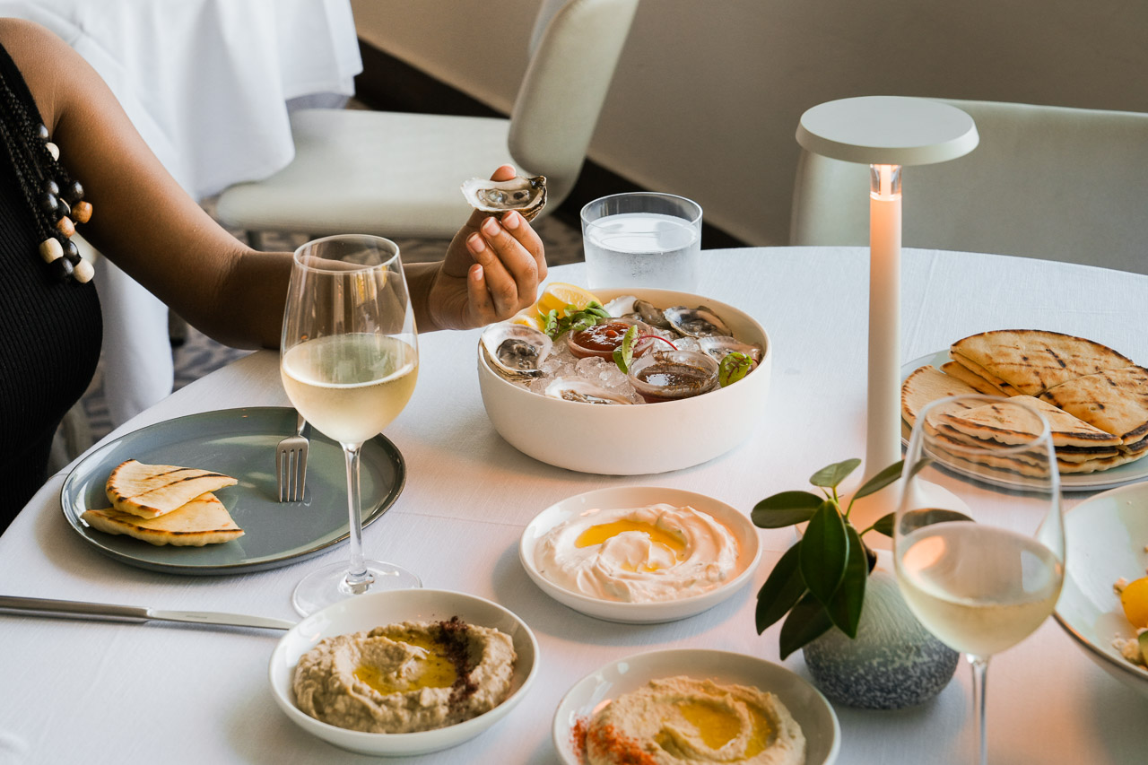 Appetizers arranged on table